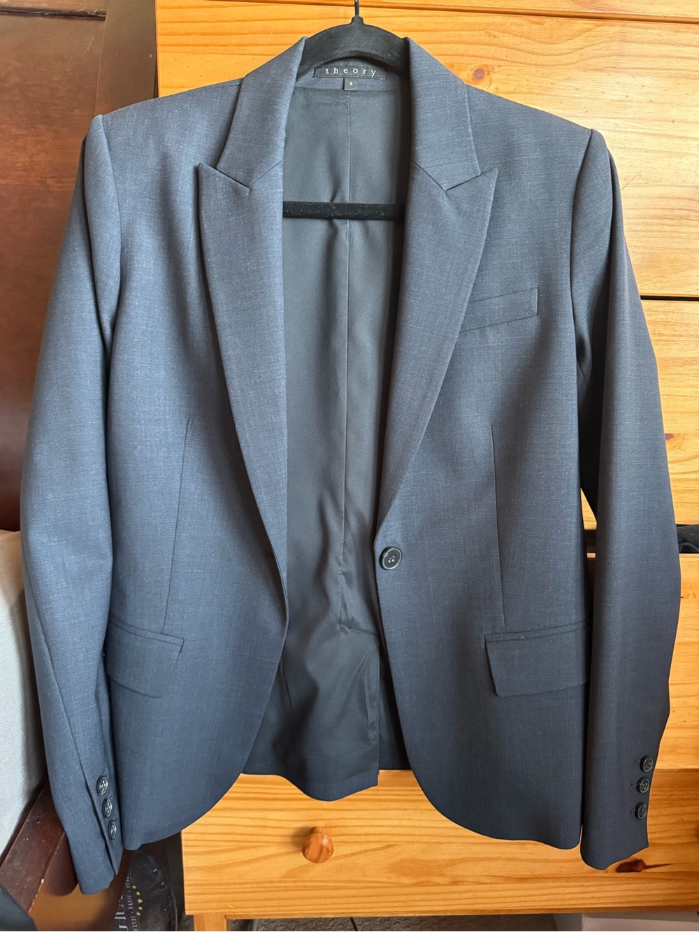 Theory women’s Single-Breasted grey  Blazer